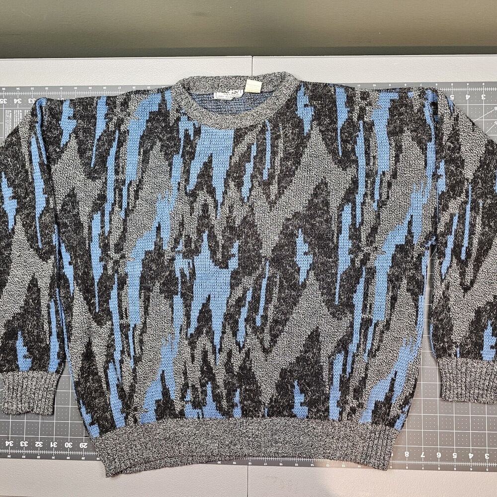 Vintage Santana Sweater Large Italy 80s 90s Cosby Retro Dadcore Granpacore